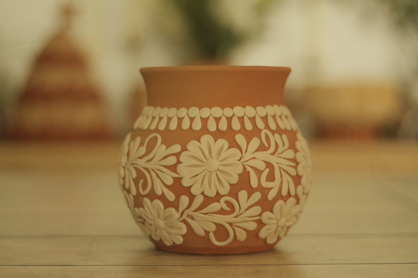 Gaytan Embroidered Round Vase