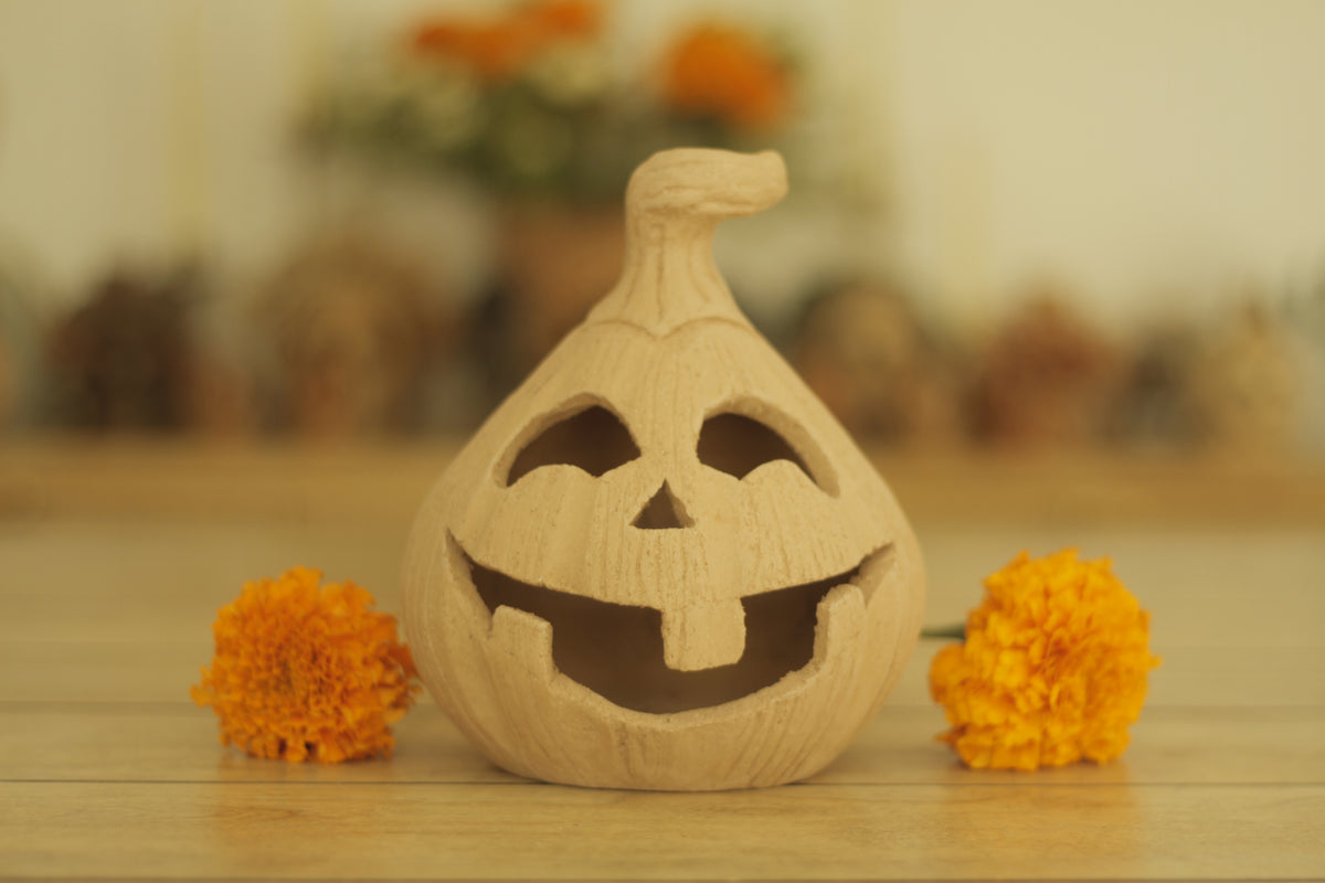 Clay Pumpkin Lantern | A