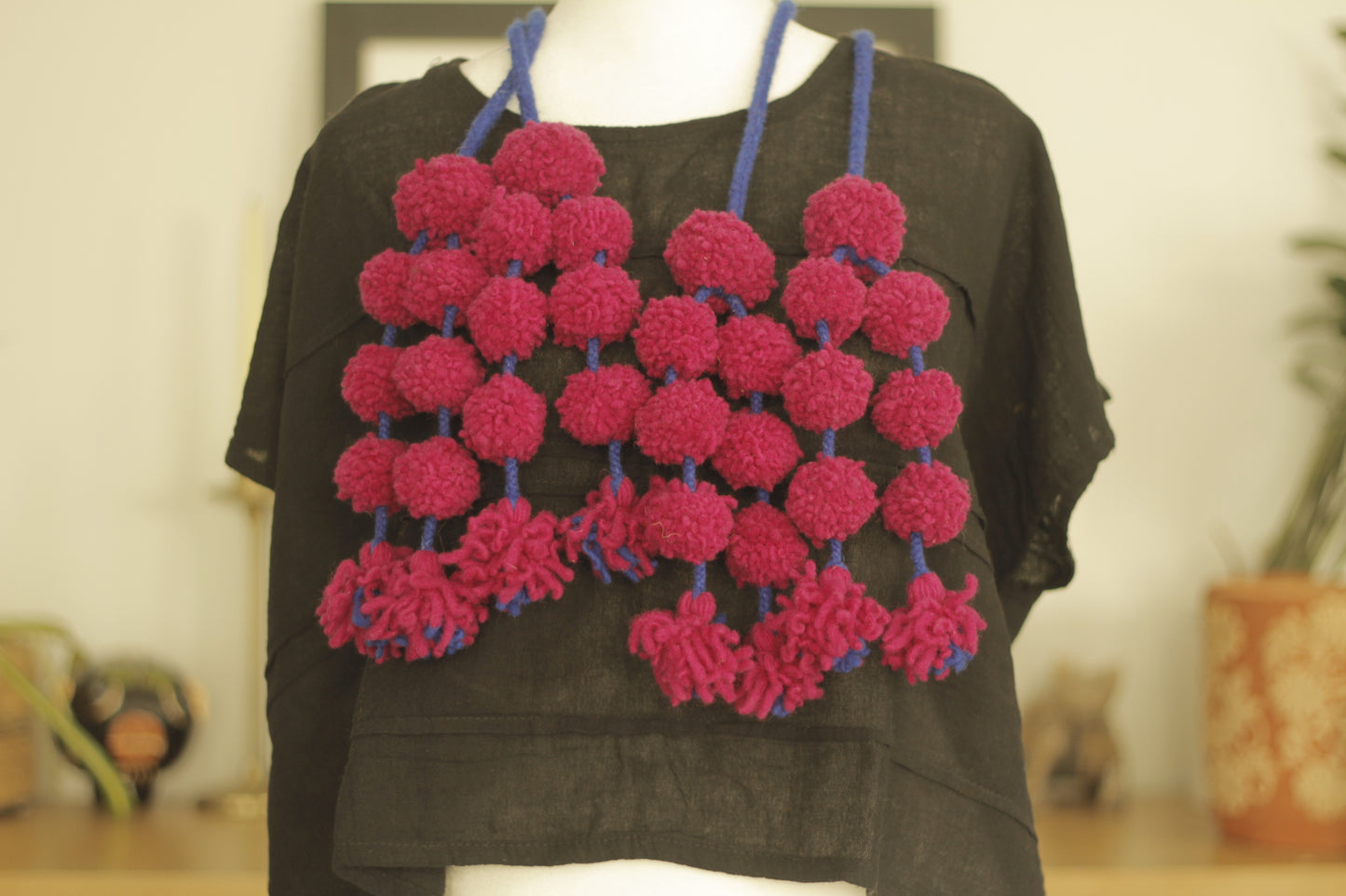 Tlacoyales Pom Pom | Magenta y Azul