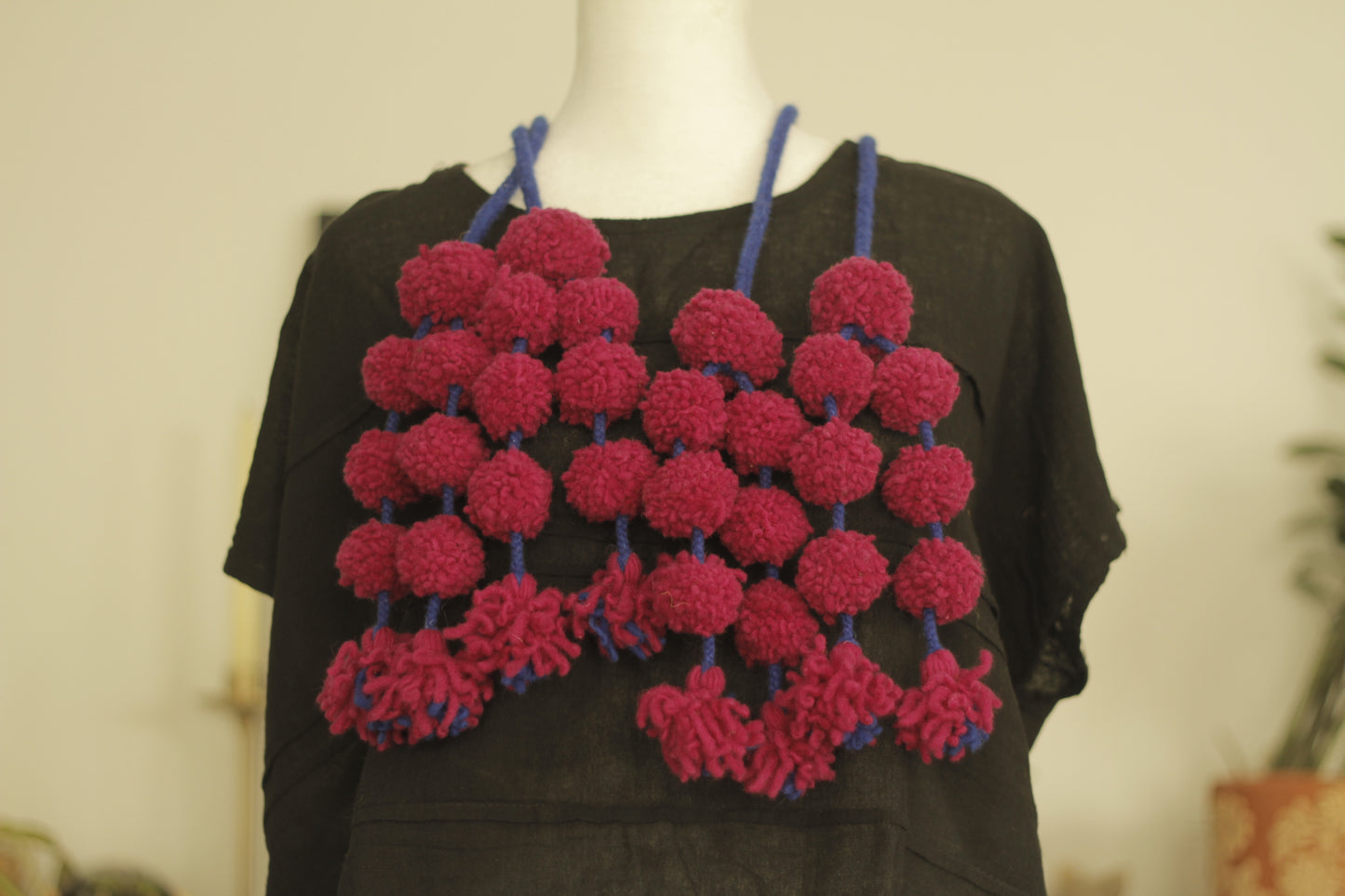 Tlacoyales Pom Pom | Magenta y Azul