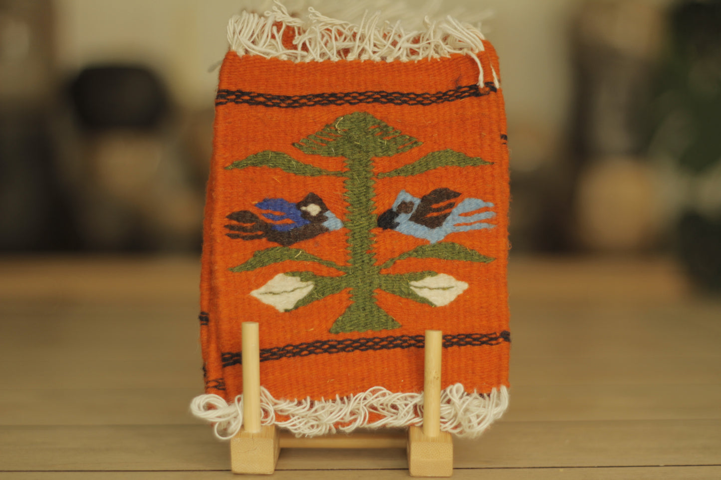Wool Coaster Pajaritos Set of 4 Orange