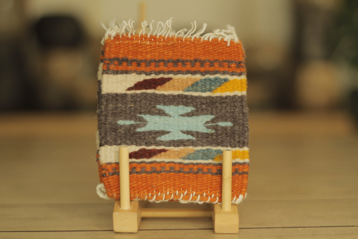 Wool Coaster Set of 2 Orange