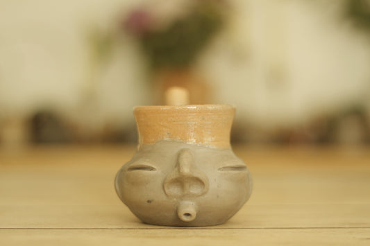 Beso Face Pitcher Chocolatero Semi-Glazed