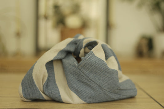 Pedal Loom Bag | Blue & Bone