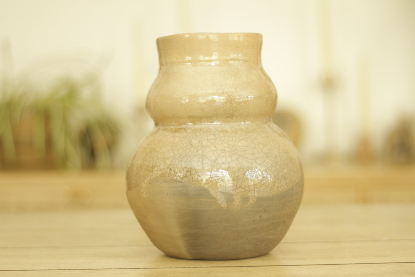 Bule Vessel Vase | Semi Glazed