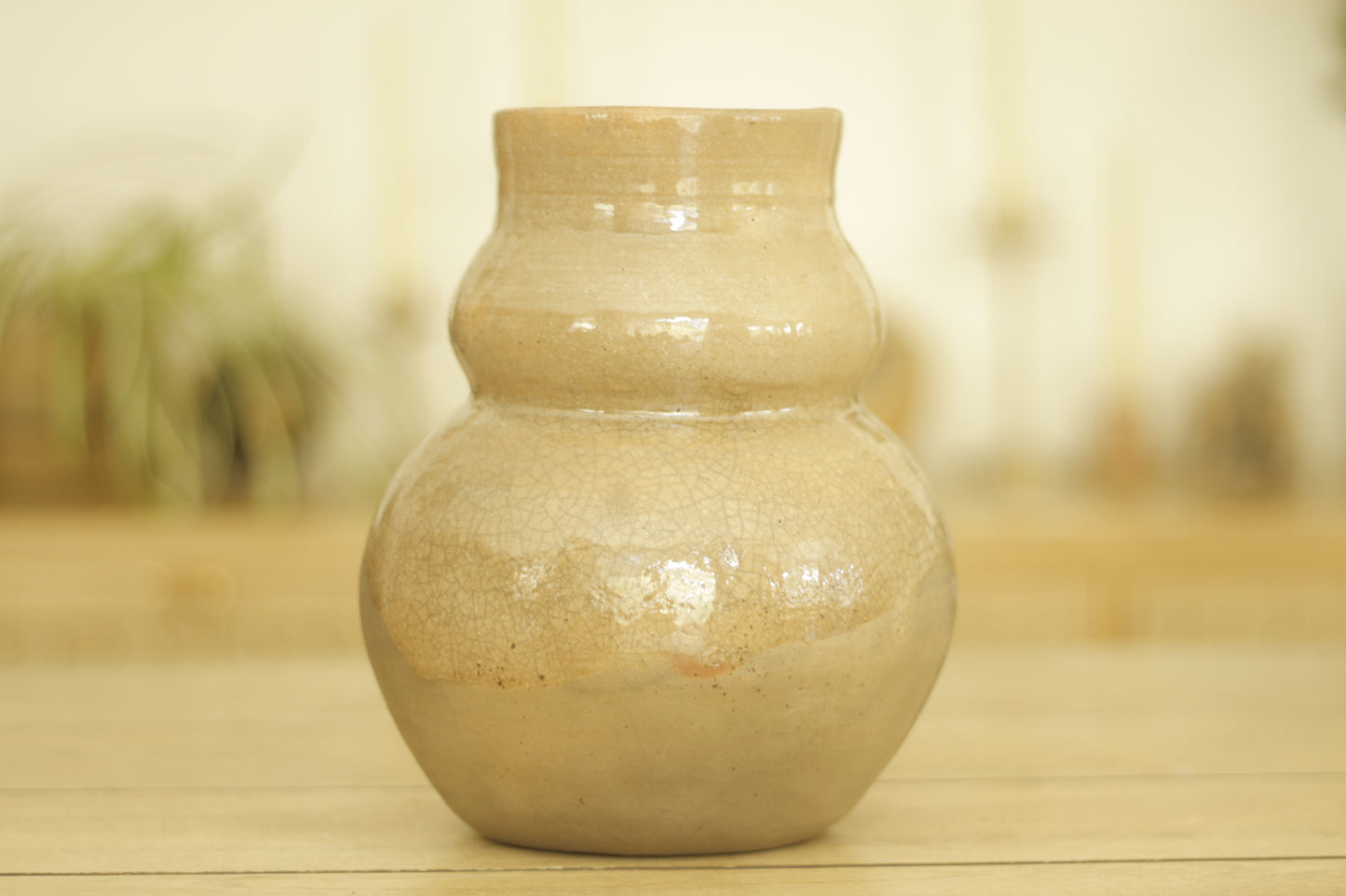 Bule Vessel Vase | Semi Glazed