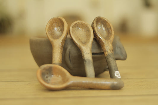 Semi-Glazed Clay Spoons