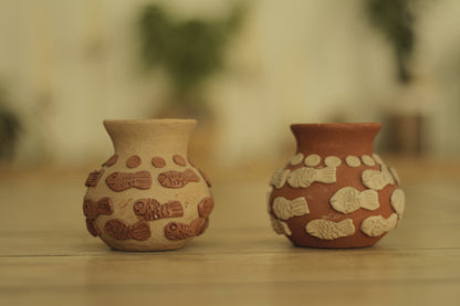 Mini Embroidered Fish Vase | Red