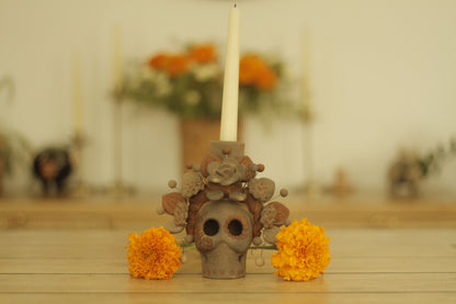 Filigrana Candleholder Skull | Semi-Ahumado