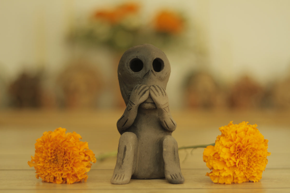 Calaverita Candleholder Set | See, Hear, Speak No Evil