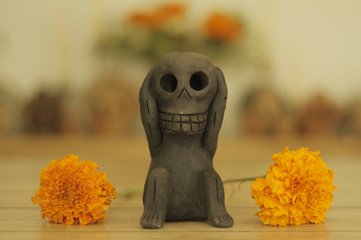 Calaverita Candleholder Set | See, Hear, Speak No Evil