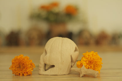 Clay Pumpkin & Skull Lantern