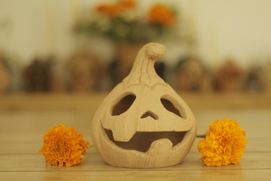 Clay Pumpkin Lantern | B