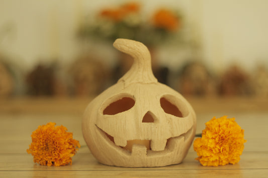 Clay Pumpkin Lantern | D