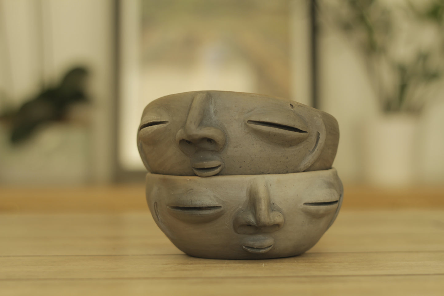 Atzompa Zapotec Face Clay Bowls