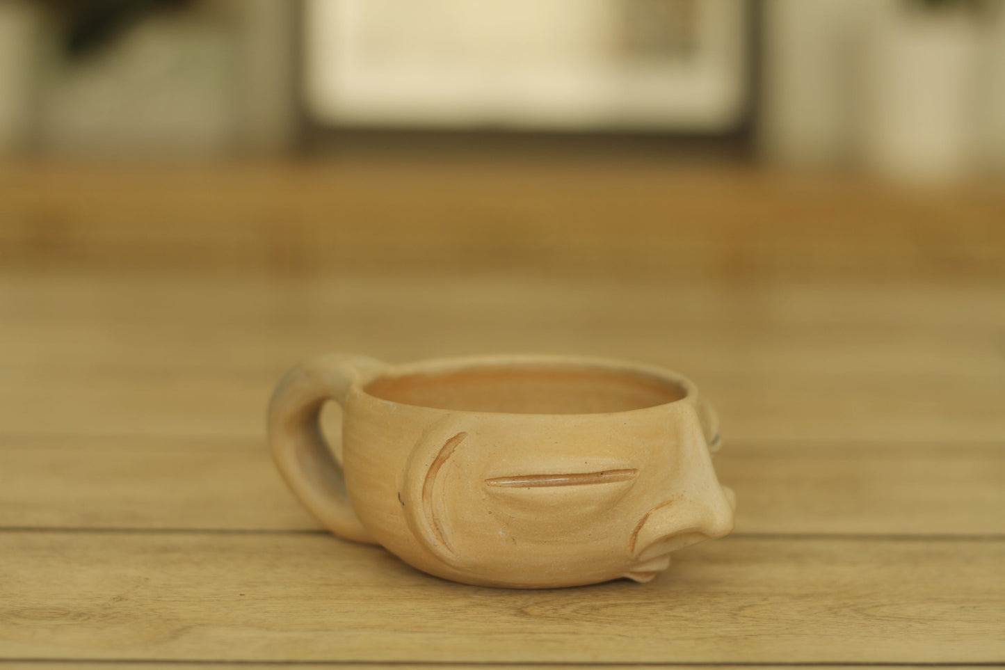 Zapotec Face Short Mug | Natural Tone