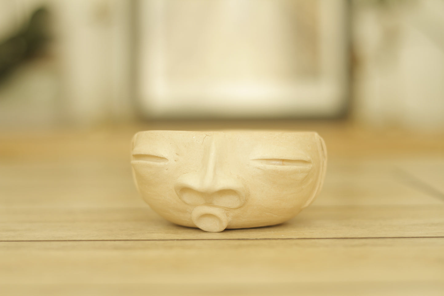 Zapotec Face Short Mug | Natural Tone