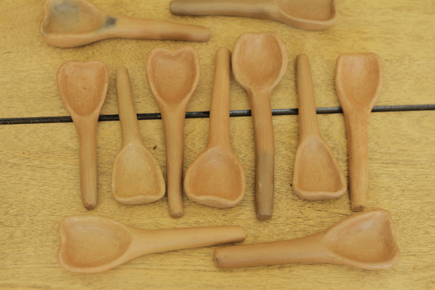 Mixe Heart Clay Spoons