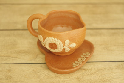 Filigrana Heart Mug & Heart Saucer