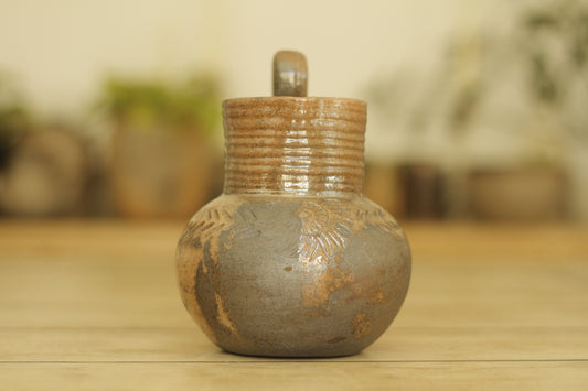 Ana Embossed Semi-Glazed Pitcher | Small