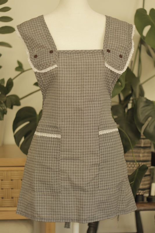 Elena Apron | Black & Grey Size 36)