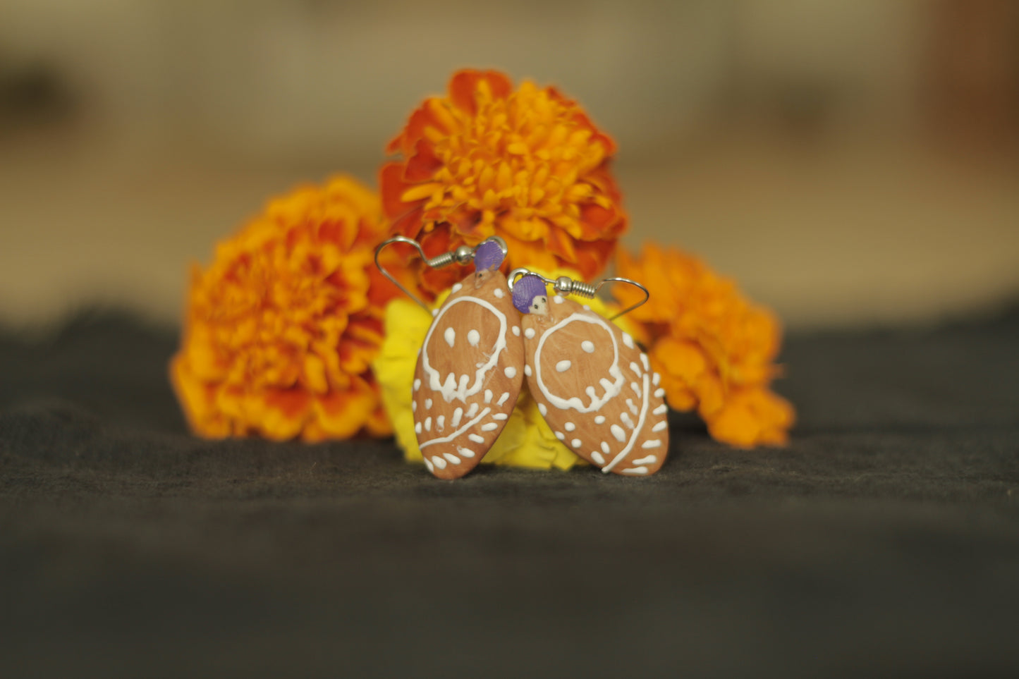 Pan de Muerto con Calavera Earring