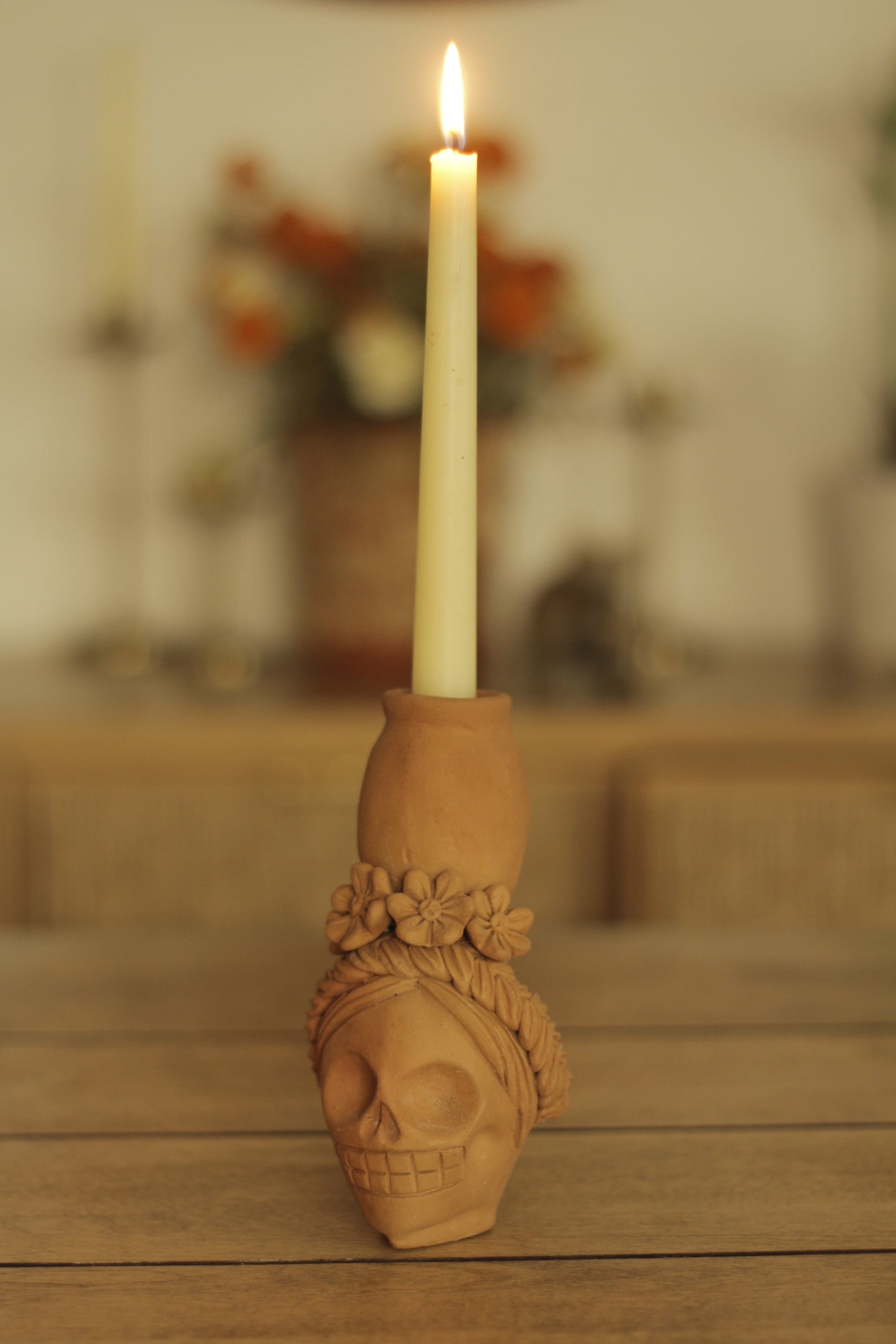 Calavera Teresita & Jose Candleholder