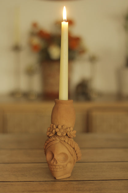 Calavera Teresita & Jose Candleholder