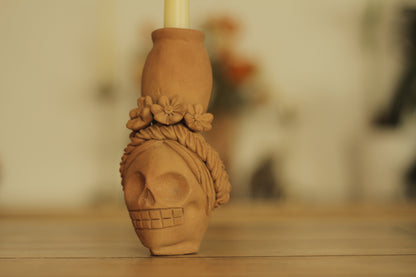 Calavera Teresita & Jose Candleholder