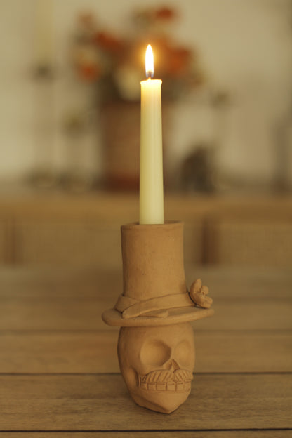 Calavera Teresita & Jose Candleholder