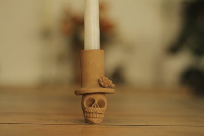 Mini Calavera Teresita & Jose Candleholder