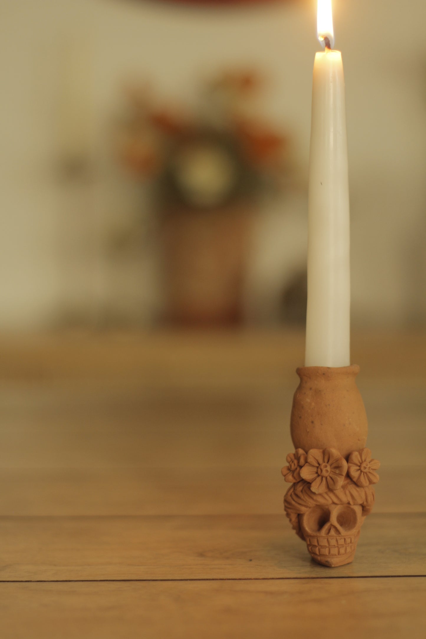 Mini Calavera Teresita & Jose Candleholder