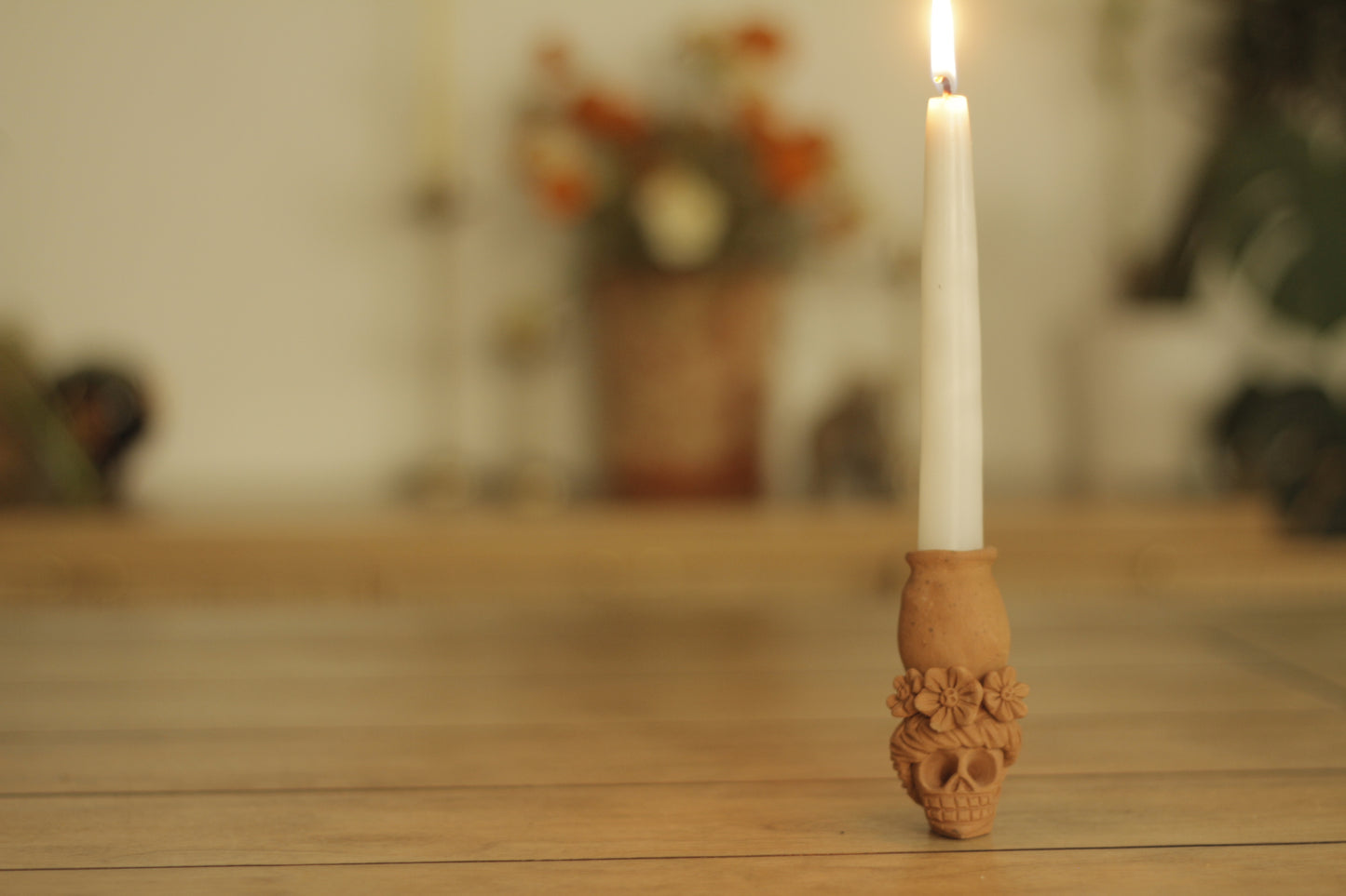 Mini Calavera Teresita & Jose Candleholder