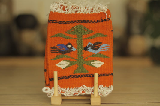 Wool Coaster Pajaritos Set of 4 Orange