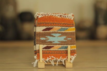 Wool Coaster Set of 2 Orange