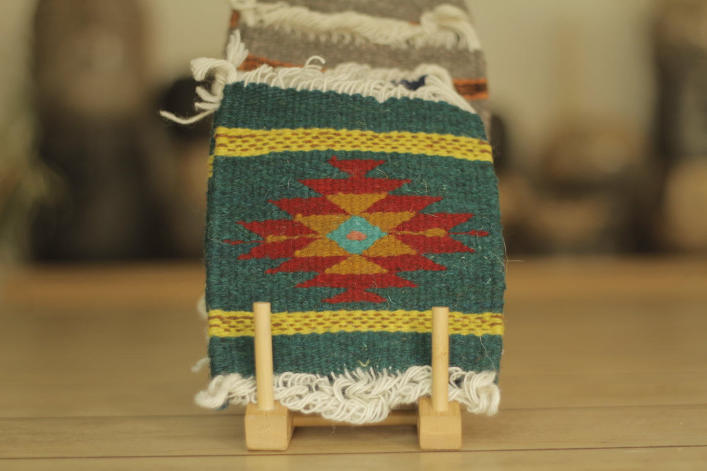 Wool Coasters Set of 2 Green