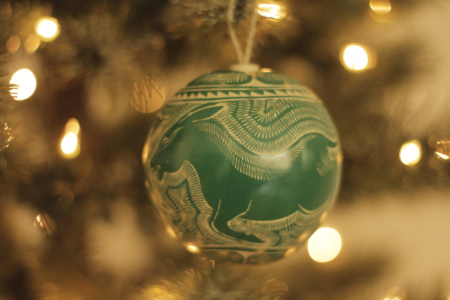 Hand Carved Jicara Ornaments | Verde