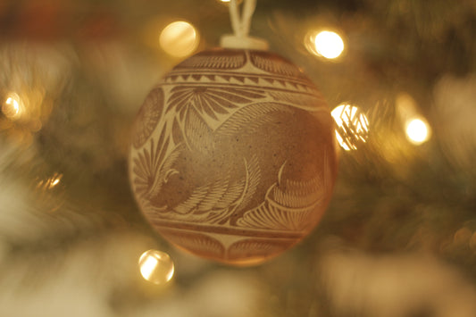 Hand Carved Jicara Ornaments | Pig